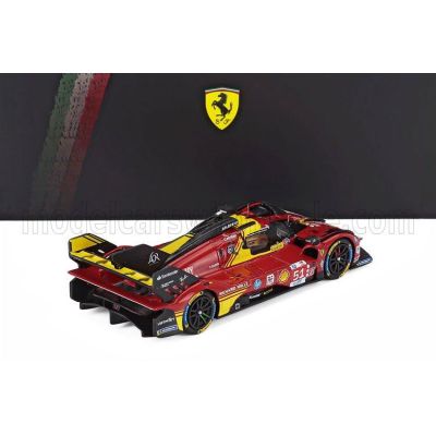 LOOKSMART FERRARI 499P 3.0L TURBO V6 TEAM FERRARI AF CORSE N 51 3rd 24h LE MANS 2024 ALESSANDRO PIER GUIDI - JAMES CALADO - ANTO