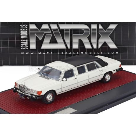 MATRIX SCALE MODELS MERCEDES BENZ S-CLASS 450SEL 6.9 (W116) LIMOUSINE 1973 - WHITE 1/43