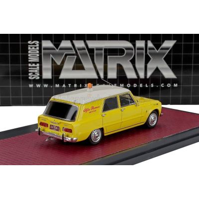 MATRIX SCALE MODELS ALFA ROMEO GIULIA SW STATION WAGON ALFA ROMEO SERVICE 1967 - YELLOW WHITE 1/43