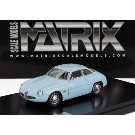 MATRIX SCALE MODELS ALFA ROMEO GIULIETTA SZ COUPE 1961 - LIGHT BLUE 1/43