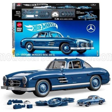 MATTEL HOT WHEELS MERCEDES BENZ 300SL COUPE (W198) 1955 - 1600 PEZZI - 1600 PCS - BLUE 1/12