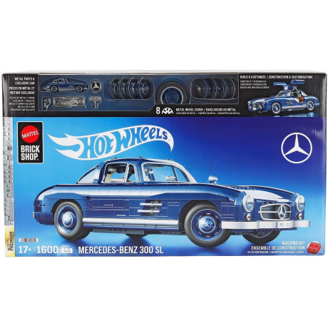 MATTEL HOT WHEELS MERCEDES BENZ 300SL COUPE (W198) 1955 - 1600 PEZZI - 1600 PCS + 300SL 1/64 SCALE - BLUE 1/12