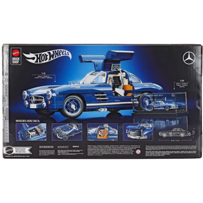 MATTEL HOT WHEELS MERCEDES BENZ 300SL COUPE (W198) 1955 - 1600 PEZZI - 1600 PCS + 300SL 1/64 SCALE - BLUE 1/12