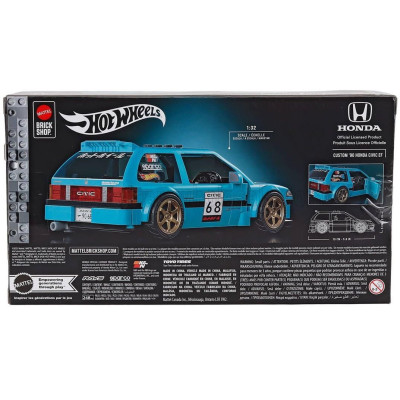 MATTEL HOT WHEELS HONDA CIVIC EF CUSTOM 1990 - 248 PEZZI - 248 PCS + CIVIC 1/64 SCALE - BLUE GREEN 1/32