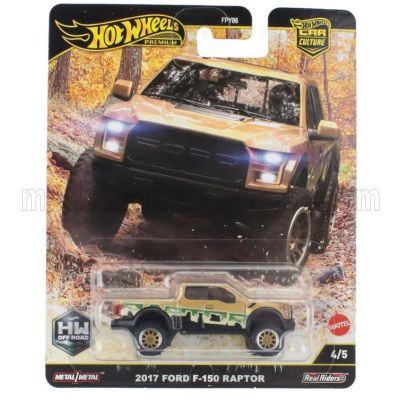 MATTEL HOT WHEELS FORD USA F-150 RAPTOR PICK-UP 2017 - BROWN MET 1/64