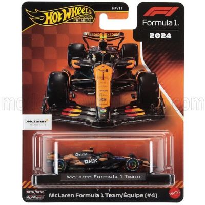 MATTEL HOT WHEELS McLAREN F1  MCL38 TEAM MCLAREN N 4 SEASON GP 2024 LANDO NORRIS - ORANGE BLACK 1/64