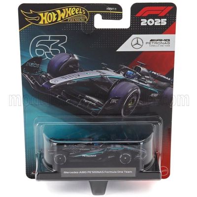 MATTEL HOT WHEELS MERCEDES GP F1  W16 TEAM AMG PETRONAS MOTORSPORT N 63 SEASON 2025 GEORGE RUSSELL - BLACK SILVER GREEN 1/64