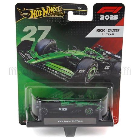 MATTEL HOT WHEELS SAUBER F1  C45 TEAM STAKE KICK N 27 SEASON 2025 NICO HULKENBERG - GREEN BLACK 1/64