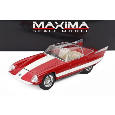 MAXIMA ALFA ROMEO 6C 3000 SUPERFLOW II PININFARINA 1956 - RED WHITE 1/18