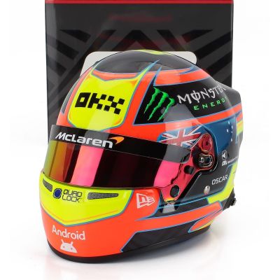 MINI HELMET BELL HELMET CASCO HELMET F1 OSCAR PIASTRI TEAM MCLAREN N 81 SEASON 2025 - VARIOUS 1/2
