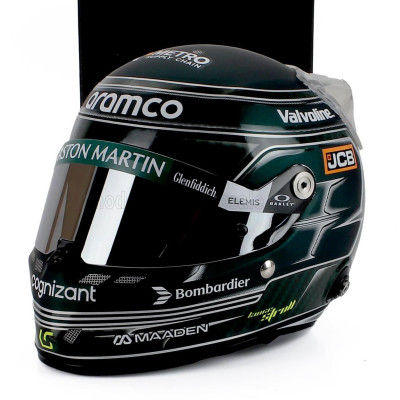 MINI HELMET STILO HELMET CASCO HELMET F1 LANCE STROLL TEAM ASTON MARTIN ARAMCO COGNIZANT N 18 SEASON 2025 - GREEN 1/2
