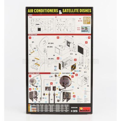 MINIART ACCESSORIES CONDIZIONATORI E PARABOLA ANTENNA A MURO - AIR CONDITIONERS & SATELLITE DISHES 1/35