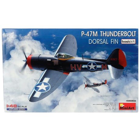 MINIART DRAGON WINGS P-47M THUNDERBOLT AIRPLANE MILITARY 1942 1/48