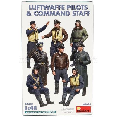 MINIART FIGURES LUFTWAFFE PILOTS & COMMAND STAFF MILITARY 1945 1/48