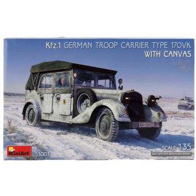 MINIART MERCEDES BENZ 170VK TYPE GERMAN TROOP CARRIER WITH CANVAS MILITARY 1936 1/35