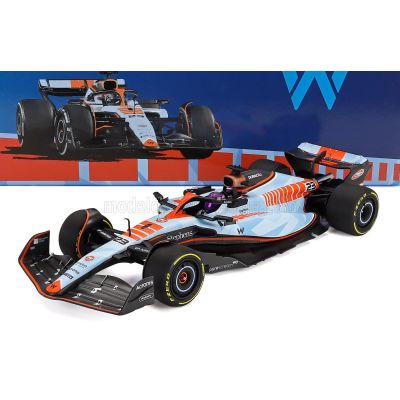 MINICHAMPS WILLIAMS F1  FW45 TEAM WILLIAMS RACING GULF N 23 SINGAPORE GP 2023 ALEXANDER ALBON - LIGHT BLUE 1/18