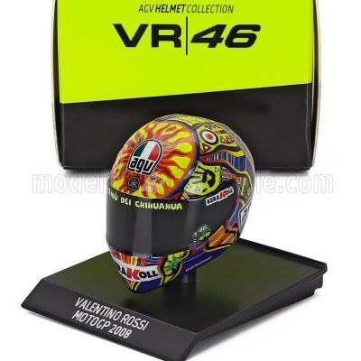 MINICHAMPS AGV CASCO HELMET VALENTINO ROSSI WORLD CHAMPION MOTOGP GP SEASON 2008 - VARIOUS 1/10