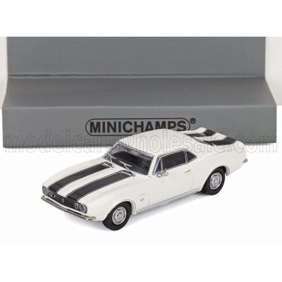 MINICHAMPS CHEVROLET CAMARO COUPE 1967 - WHITE BLACK 1/87