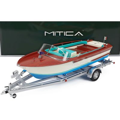 MITICA DIECAST RIVA RIVA JUNIOR 1966 - MOTOSCAFO - MOTORBOAT - IVORY SEA BLUE 1/18