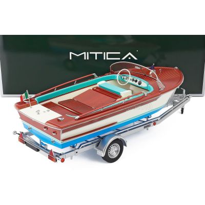 MITICA DIECAST RIVA RIVA JUNIOR 1966 - MOTOSCAFO - MOTORBOAT - IVORY SEA BLUE 1/18