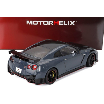 MOTORHELIX NISSAN GT-R (R35) NISMO COUPE 2022 - STEALTH GREY CARBON 1/18