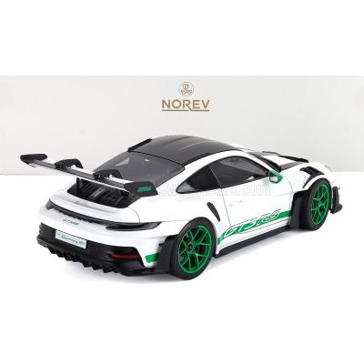 NOREV PORSCHE 911 992 GT3 RS TRIBUTE TO CARRERA RS PACKAGE COUPE 2022 - WHITE GREEN 1/18