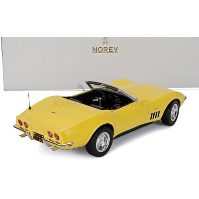 NOREV CHEVROLET CORVETTE CABRIOLET OPEN 1969 - YELLOW 1/18