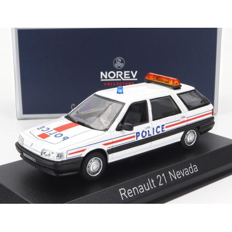 NOREV RENAULT R21 NEVADA SW STATION WAGON POLICE NATIONALE 1989 - RED 1/43