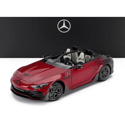 NZG MERCEDES BENZ SL-CLASS AMG 4.0L V8 BITURBO 585cv PureSpeed n 10 SPIDER OPEN 2025 - RED BLACK 1/18