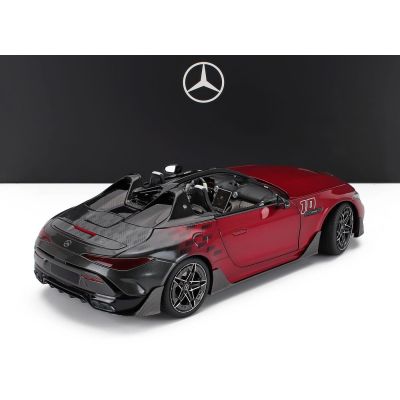 NZG MERCEDES BENZ SL-CLASS AMG 4.0L V8 BITURBO 585cv PureSpeed n 10 SPIDER OPEN 2025 - RED BLACK 1/18