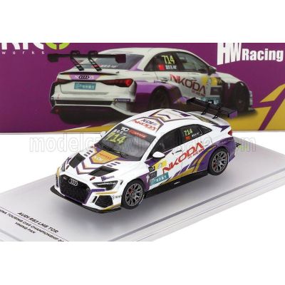 NZG AUDI A3 RS3 NKODA N 714 RACING 2024 - WHITE PURPLE 1/64