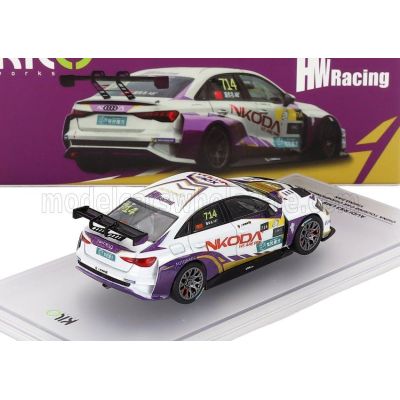 NZG AUDI A3 RS3 NKODA N 714 RACING 2024 - WHITE PURPLE 1/64