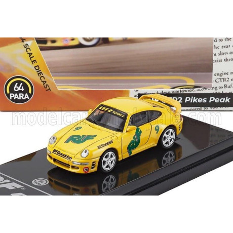 PARAGON MODELS PORSCHE 911 993 RUF CTR 2 COUPE N 9 RALLY PIKES PEAK INTERNATIONAL HILL CLIMB LHD 1995 - YELLOW 1/64