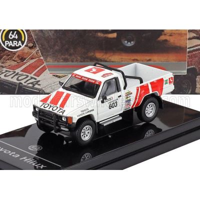 PARAGON MODELS TOYOTA HILUX PICK-UP TEAM DEALER TOYOTA N 603 ROAD OF AFRICA RHD 1995 RICHARD LEEK - KASSIE COETZEZ - WHITE RED 1