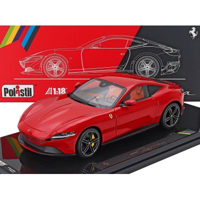 POLISTIL FERRARI ROMA 2019 - WITH SHOWCASE - NUMBERED ONE BY ONE - ROSSO CORSA 322 - RED 1/18
