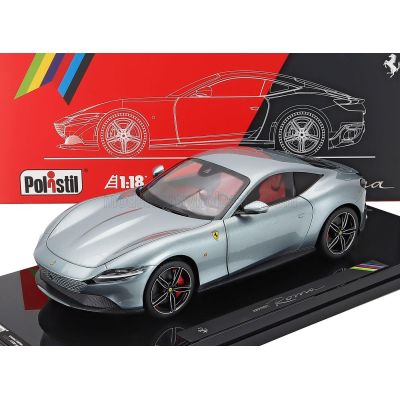 POLISTIL FERRARI ROMA 2019 - WITH SHOWCASE - NUMBERED ONE BY ONE - GRIGIO TITANIO - GREY MET 1/18