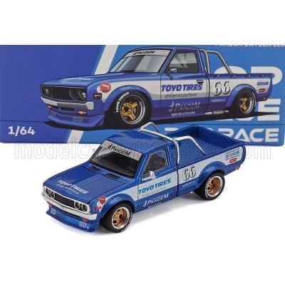 POP RACE LIMITED DATSUN 620 PICK-UP N 66 TOYO TIRES 1975 - BLUE WHITE 1/64