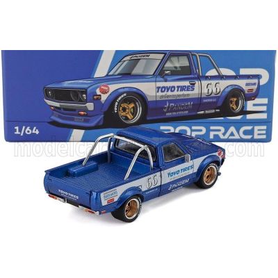 POP RACE LIMITED DATSUN 620 PICK-UP N 66 TOYO TIRES 1975 - BLUE WHITE 1/64