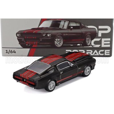 POP RACE LIMITED FORD USA MUSTANG SHELBY GT500 COUPE 1967 - BLACK RED 1/64