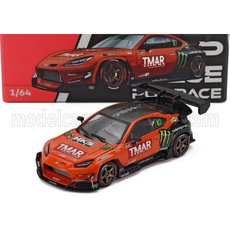 POP RACE LIMITED TOYOTA GR86 PANDEM N 87 COUPE 2022 - ORANGE BLACK 1/64