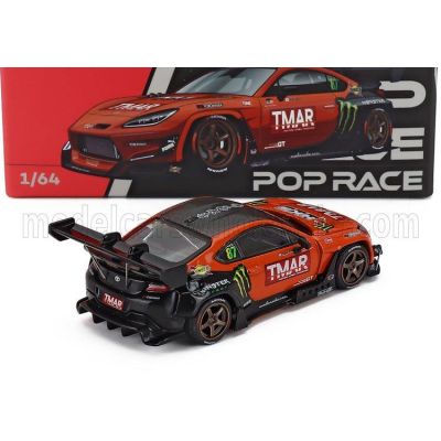 POP RACE LIMITED TOYOTA GR86 PANDEM N 87 COUPE 2022 - ORANGE BLACK 1/64