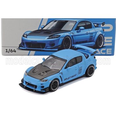 POP RACE LIMITED MAZDA RX-7 RE-AMEMIYA 2006 - LIGHT BLUE BLACK 1/64