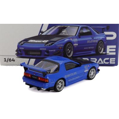 POP RACE LIMITED MAZDA RX-7 (FC3S) RE-AMEMIYA 2006 - BLUE BLACK 1/64