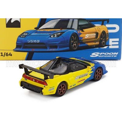 POP RACE LIMITED HONDA NSX-R GT SPOON 2005 - YELLOW BLUE 1/64