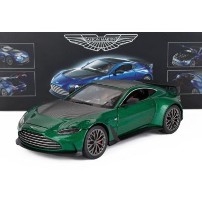 RE EL TOYS ASTON MARTIN V12 VANTAGE 2023 - GREEN MET CARBON BLACK 1/24