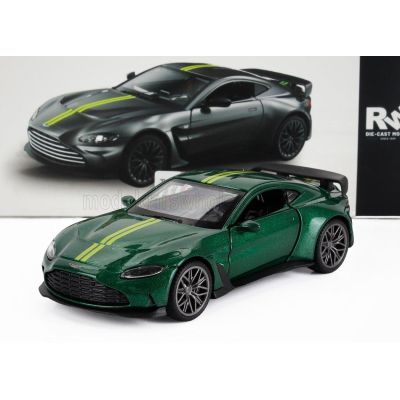 RE EL TOYS ASTON MARTIN V12 VANTAGE 2023 - GREEN MET YELLOW 1/43