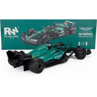 RE EL TOYS ASTON MARTIN F1  AMR24 TEAM ARAMCO COGNIZANT N 14 SEASON 2024 FERNANDO ALONSO - GREEN BLACK 1/18