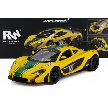 RE EL TOYS McLAREN P1 N 51 RACING 2013 - YELLOW GREEN 1/24