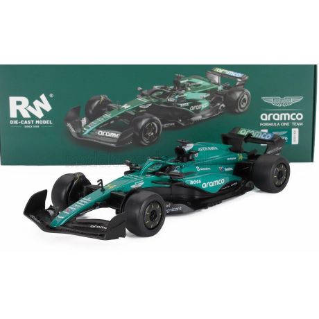 RE EL TOYS ASTON MARTIN F1  AMR24 TEAM ARAMCO COGNIZANT N 14 SEASON 2024 FERNANDO ALONSO - GREEN BLACK 1/24