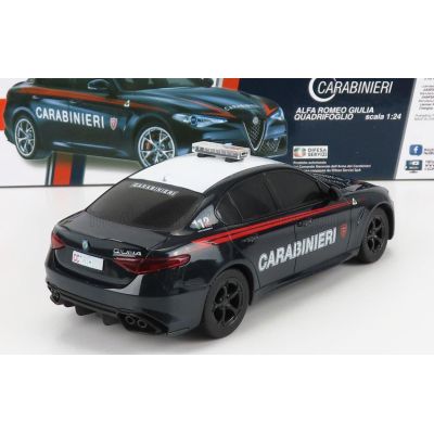 RE EL TOYS ALFA ROMEO GIULIA QUADRIFOGLIO CARABINIERI POLICE 2015 - BLUE 1/24